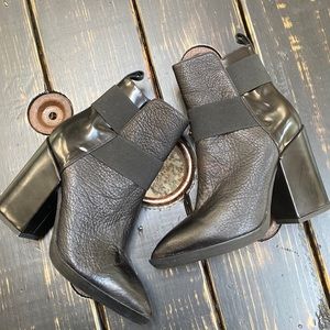 Scarpedarte black Leather Ankle Boots